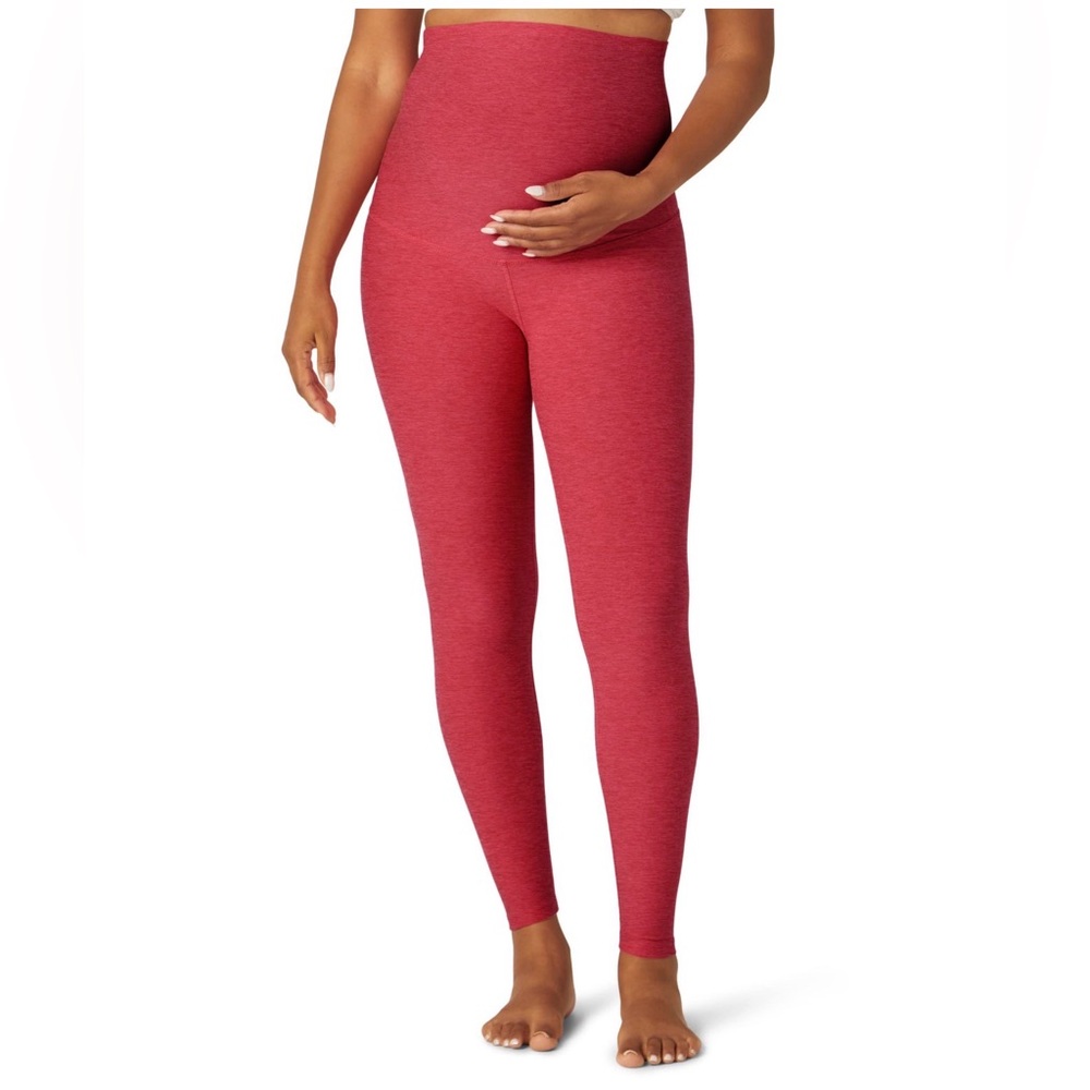 Beyond Yoga Spacedye Bright Pink Maternity Leggings - Picture 2 of 5